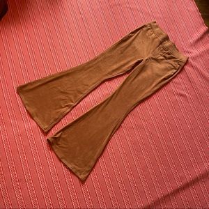 Xhilaration Warm Brown Suede Flare Bell Bottom Hippy Pants Medium